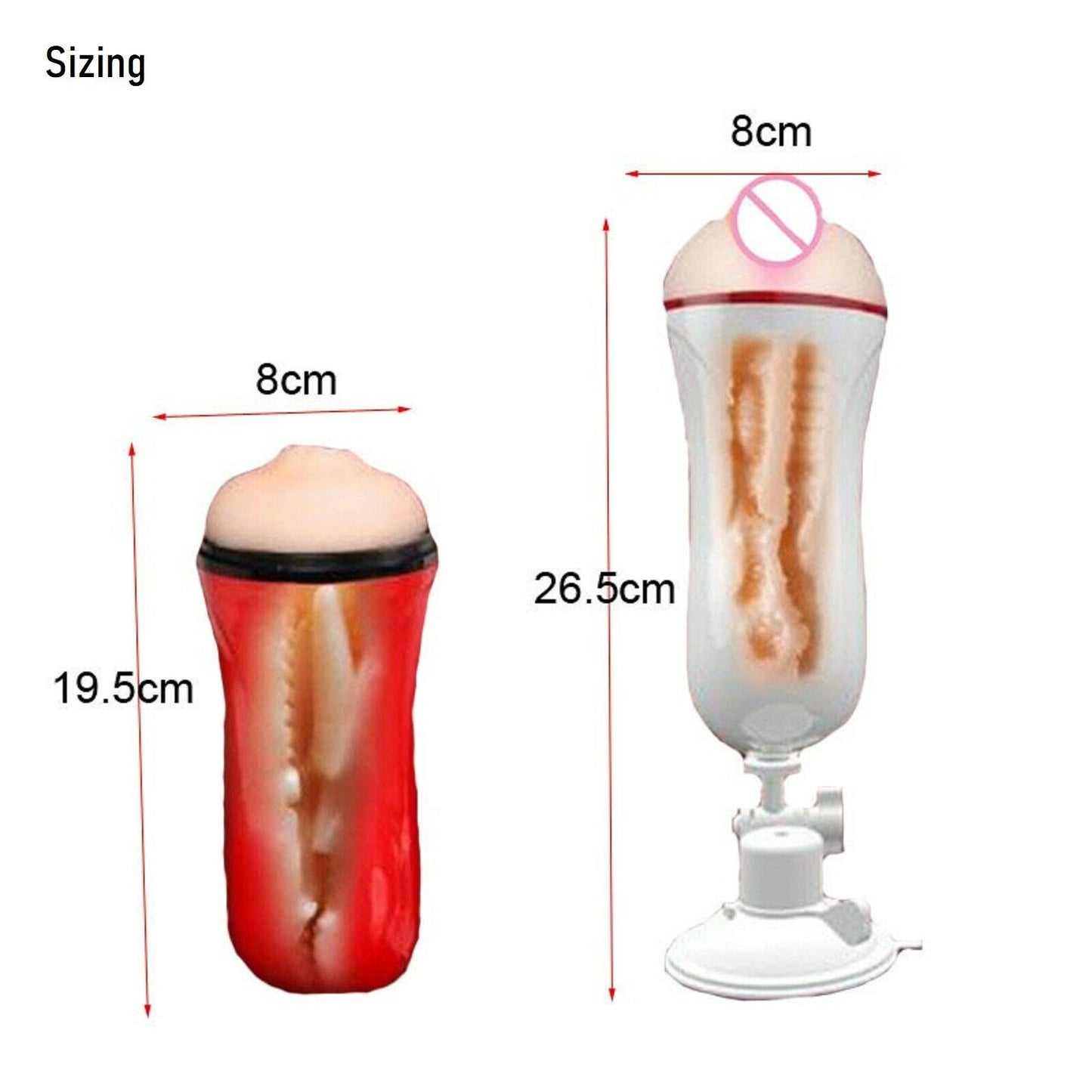 Male Masturbator Pussy Anal Oral Stroker Hands Free Vagina Suction Cup Sex Toy