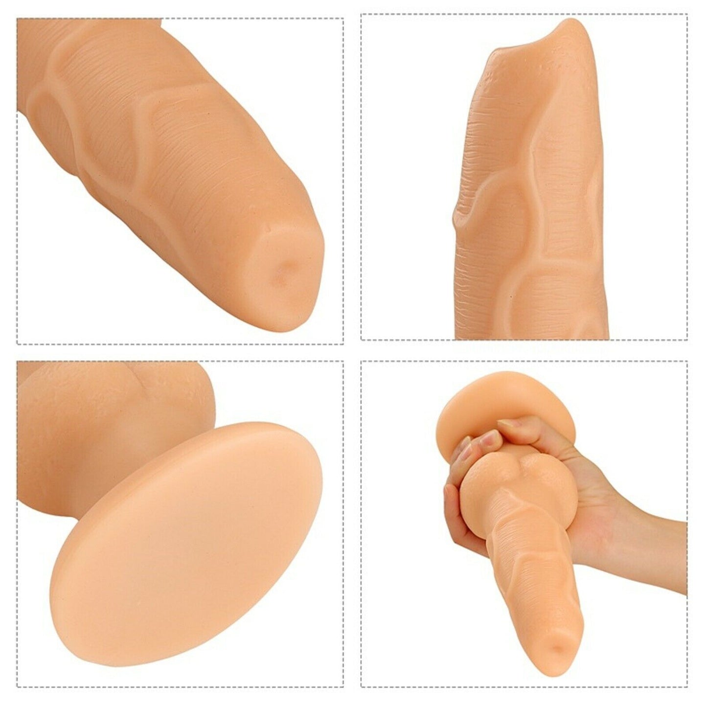 8.1" Realistic Dildo Dong Fantasy Monster FAT MASSIVE Anal Adult BDSM Sex Toy