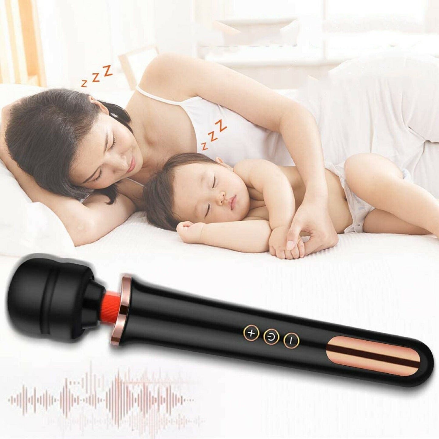 Large Rechargeable Dildo Magic Wand Vibrator Clit Stimulator Cordless Sex Toy
