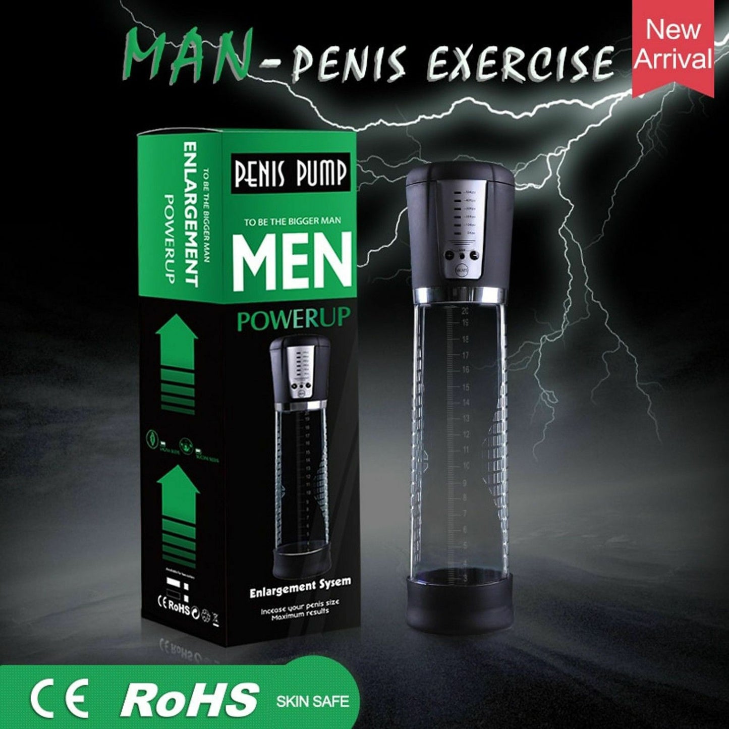 Electric Vacuum Pump Enlarger Male Penis Cock Erection Stretcher Extender NEW