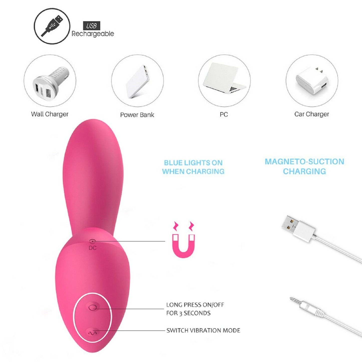 Air Pulse Vibrator Clitoral G-Spot Stimulator Sucking Massager Vibe Sex Toy