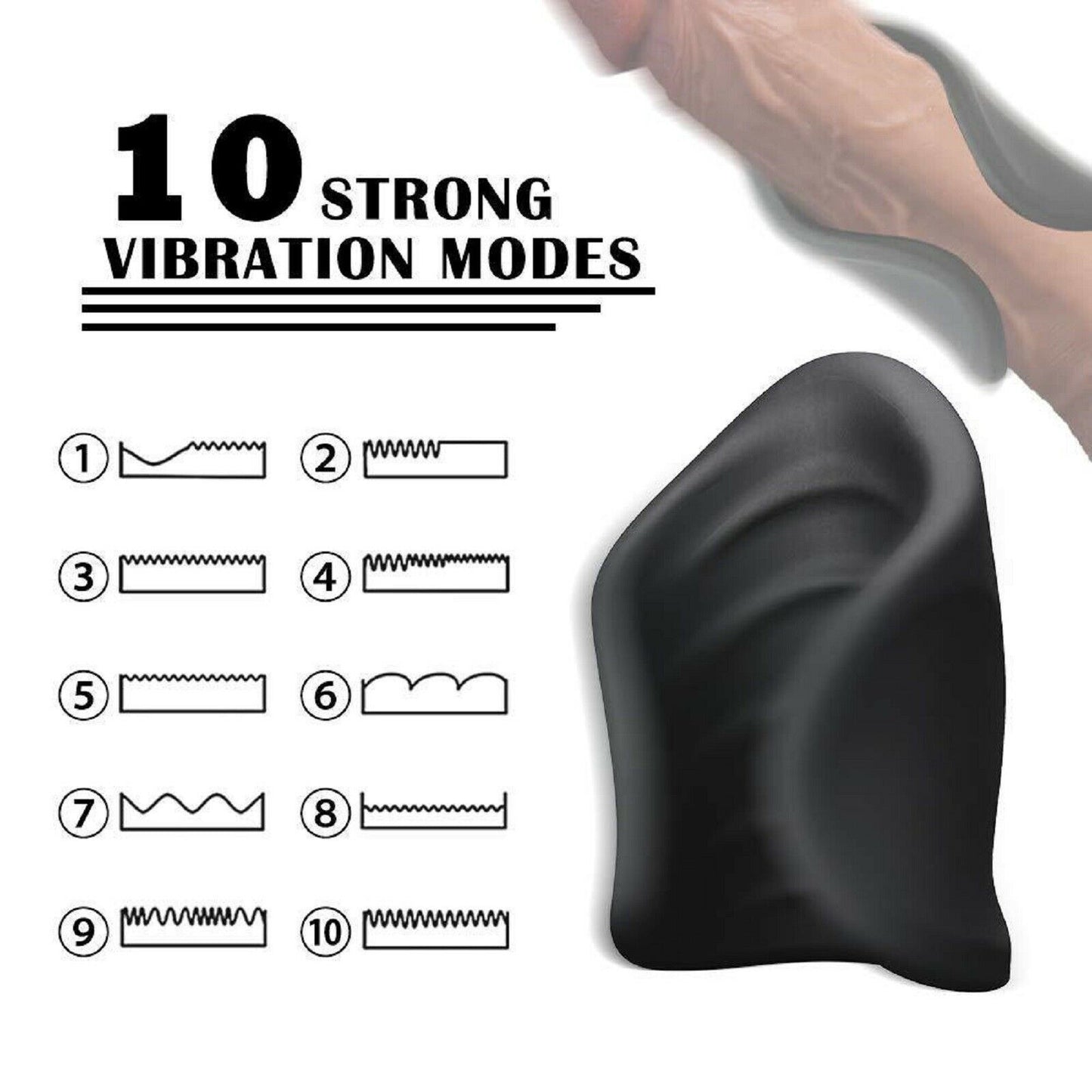 Vibrating Male Masturbator Stroker Rechargeable Penis Vibrator Trainer Sex Toy