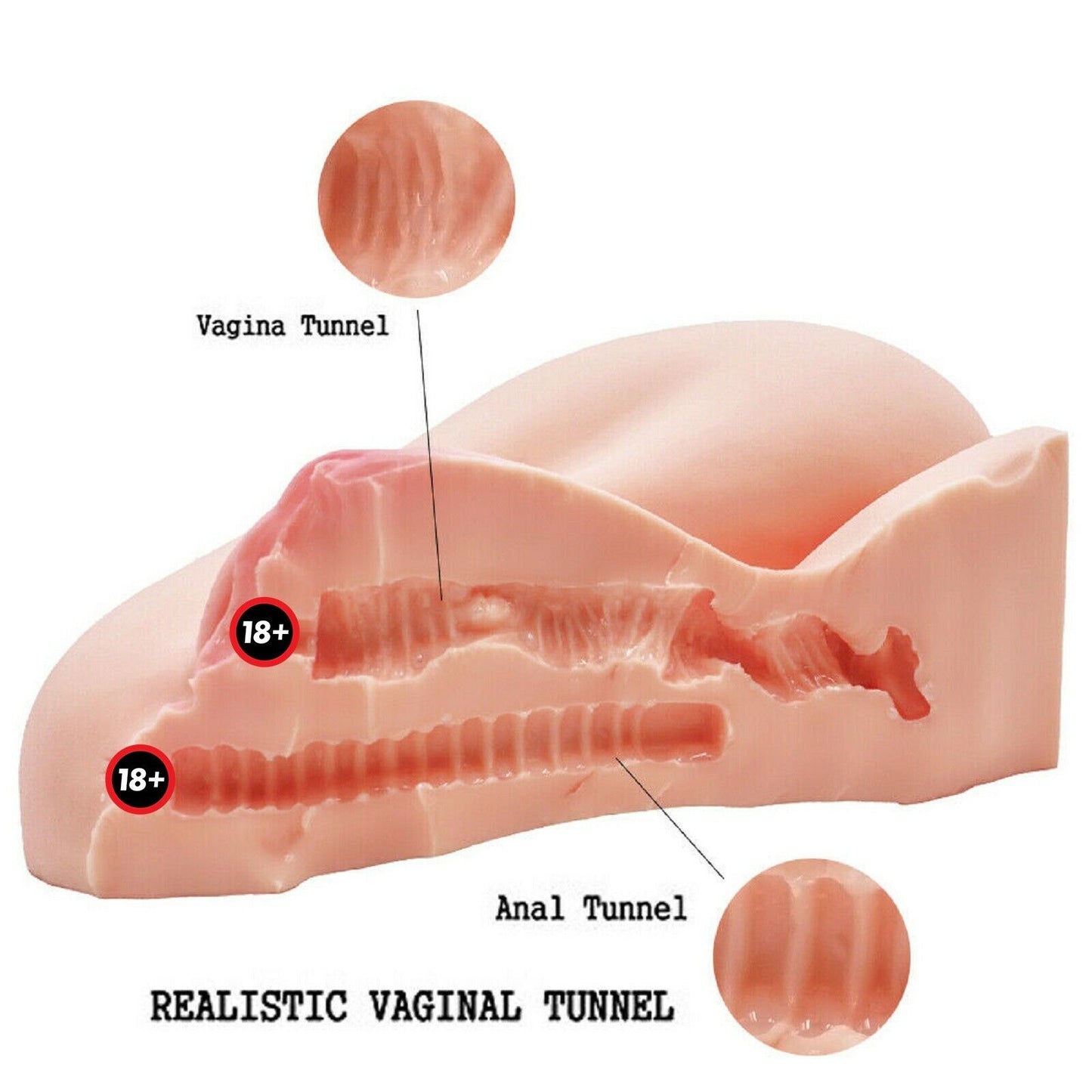 Male Masturbator Realistic Ass Pussy Sex Doll Masturbation Men Adult Sex Toy NEW