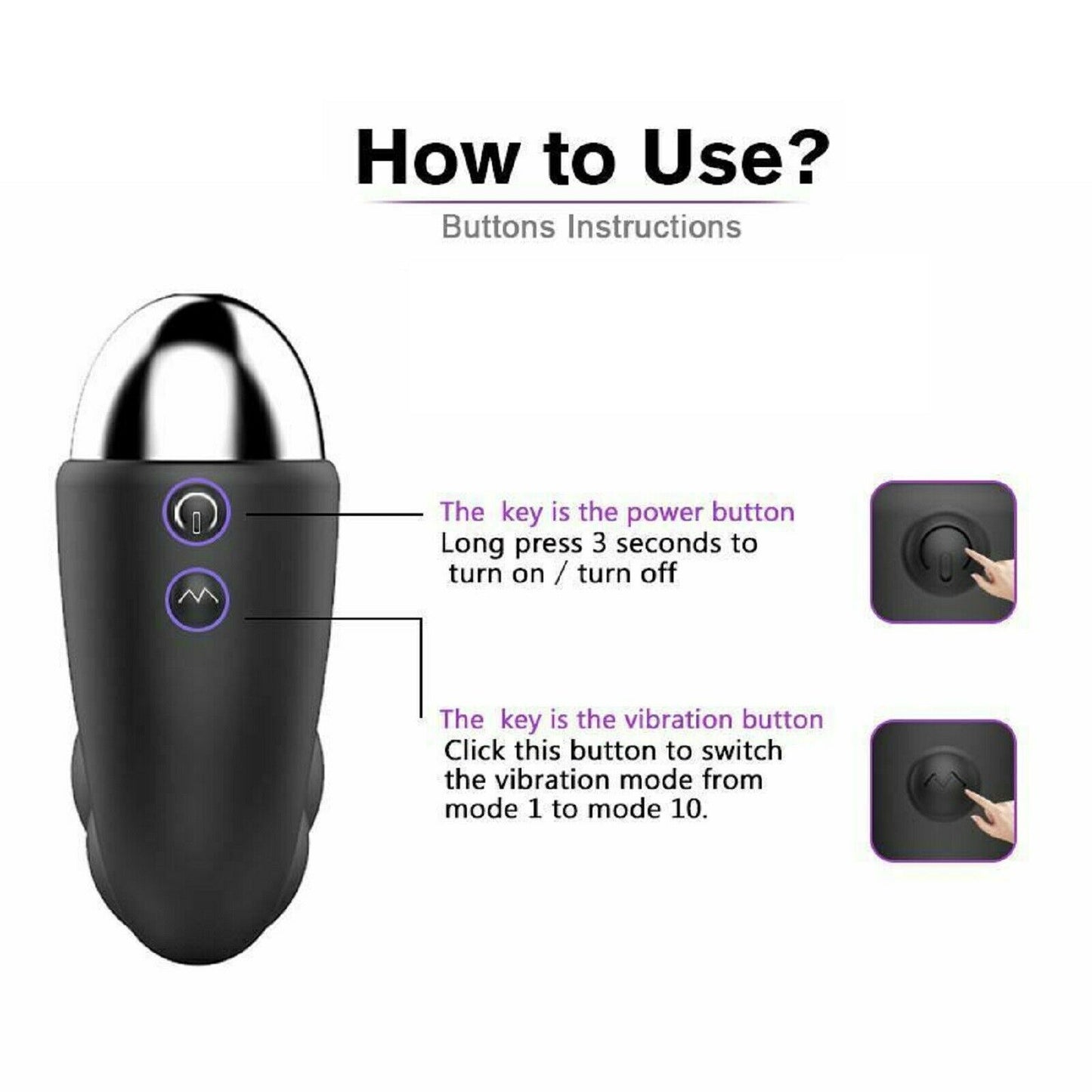 Prostate Massager Mens Female Vibrator Anal Plug USB Rechargeable Dildo Sex Toy