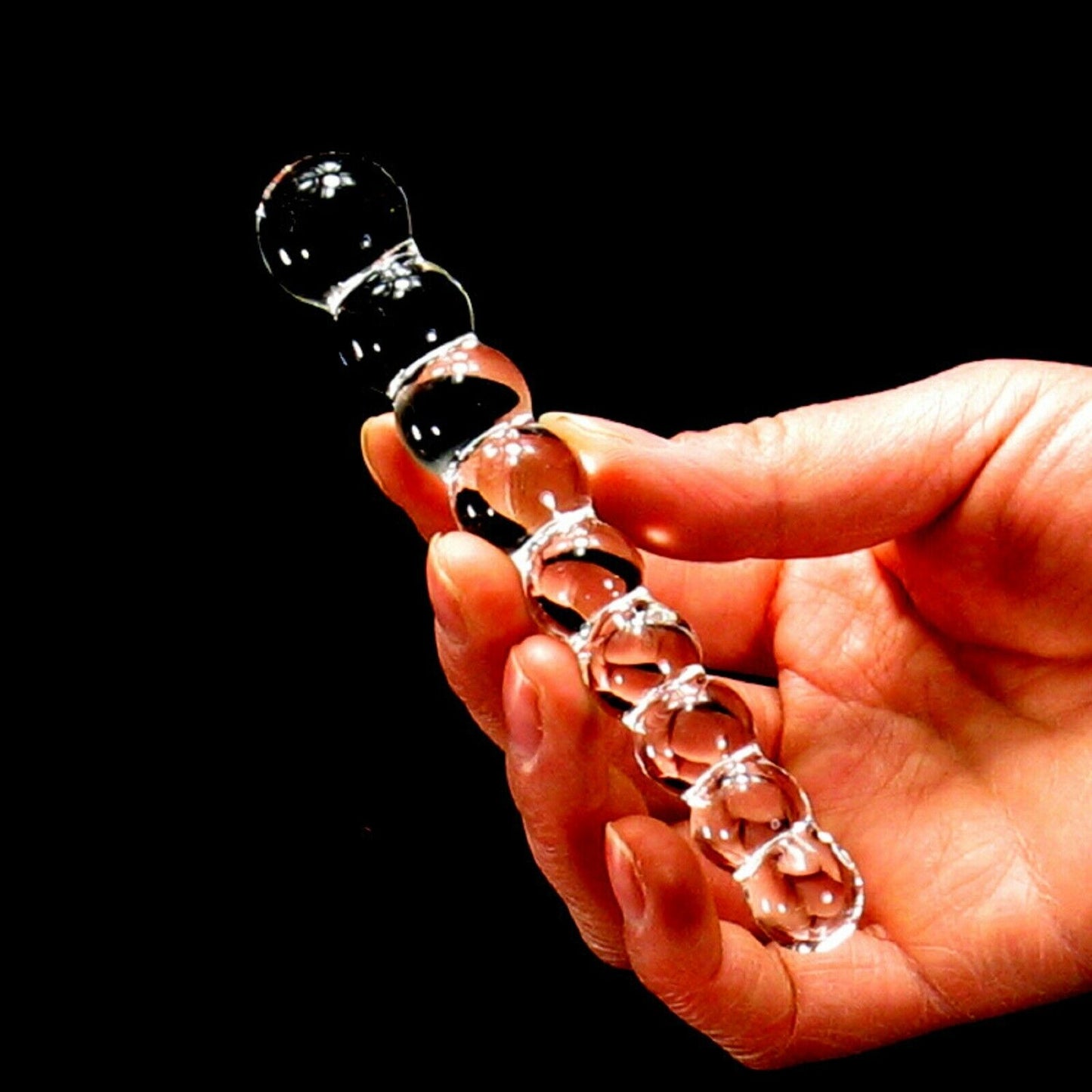 Glass Anal Butt Plug Anal Beads Trainer Dildo Prostate Massager Gay Sex Toy NEW