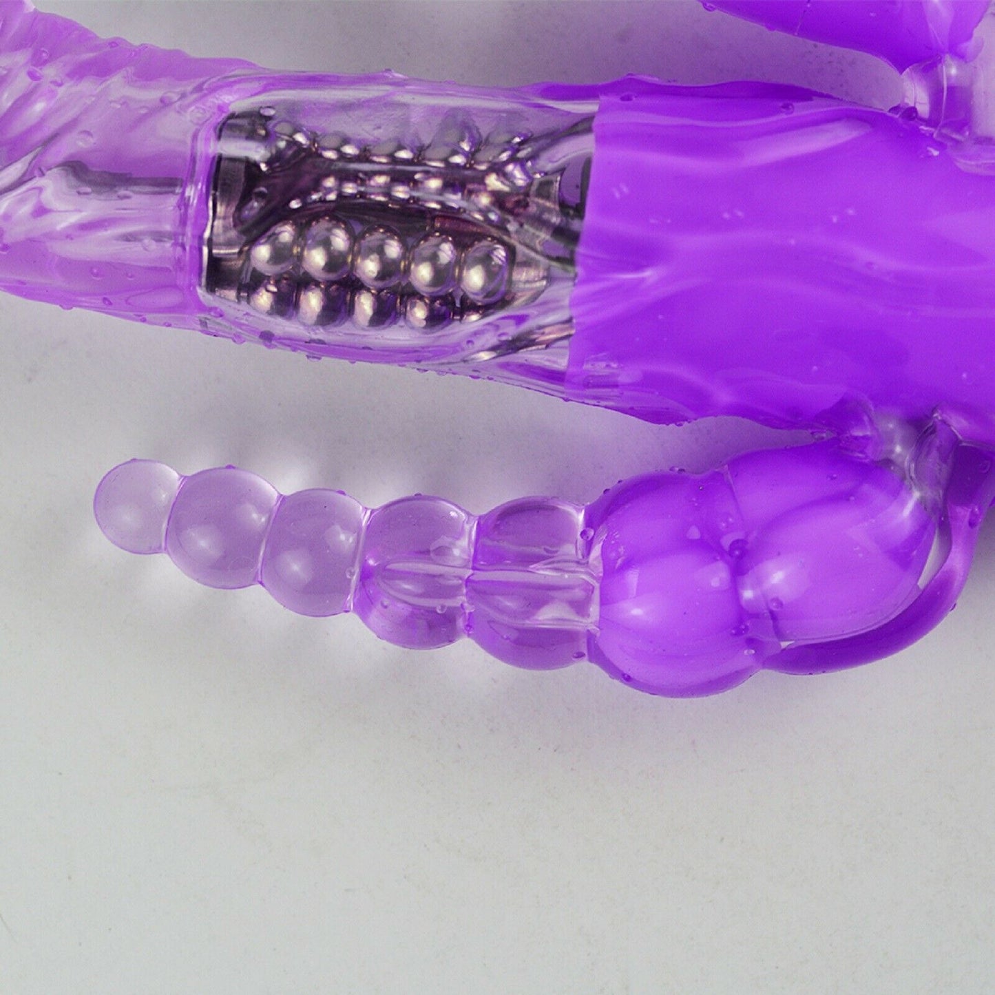 Double Rabbit Vibrator G-Spot Dildo Clit Anal Beads Wand Clitoral Adult Sex Toy