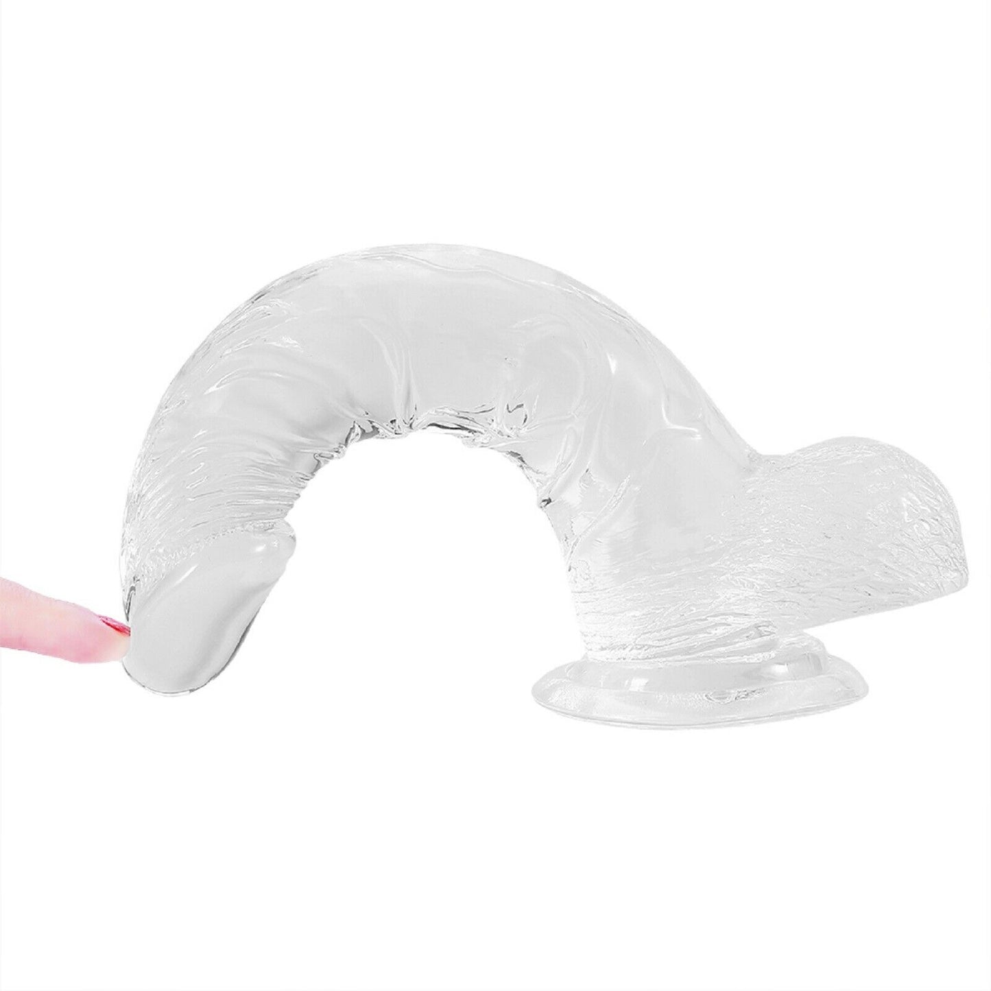 8.3" Dildo Dong Large Realistic Penis Cock Balls Viginal Suction Cup Sex Toy New