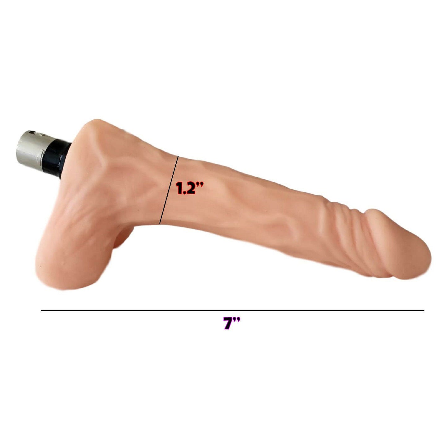 7" Dildo Dong Suction Cup Thick Realistic Cock Veined Penis Anal Vaginal Sex Toy