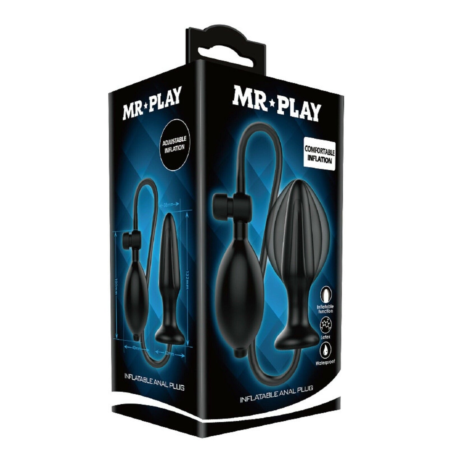 Inflatable Anal Butt Plug Balloon Dildo Prostate Massager Expandable Gay Sex Toy