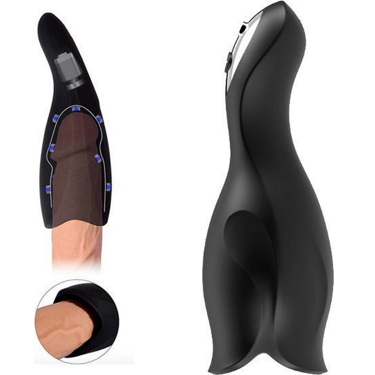 Penis Vibrator Stroker Glans Trainer Vibrating Male Masturbator USB Sex Toy