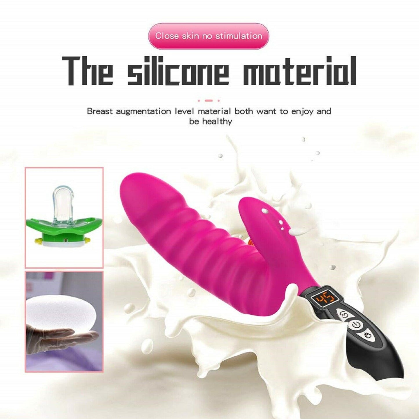 Large Big Vibrator Dildo Clit G-spot Female Warming Wand Rechargeable Sex Toy