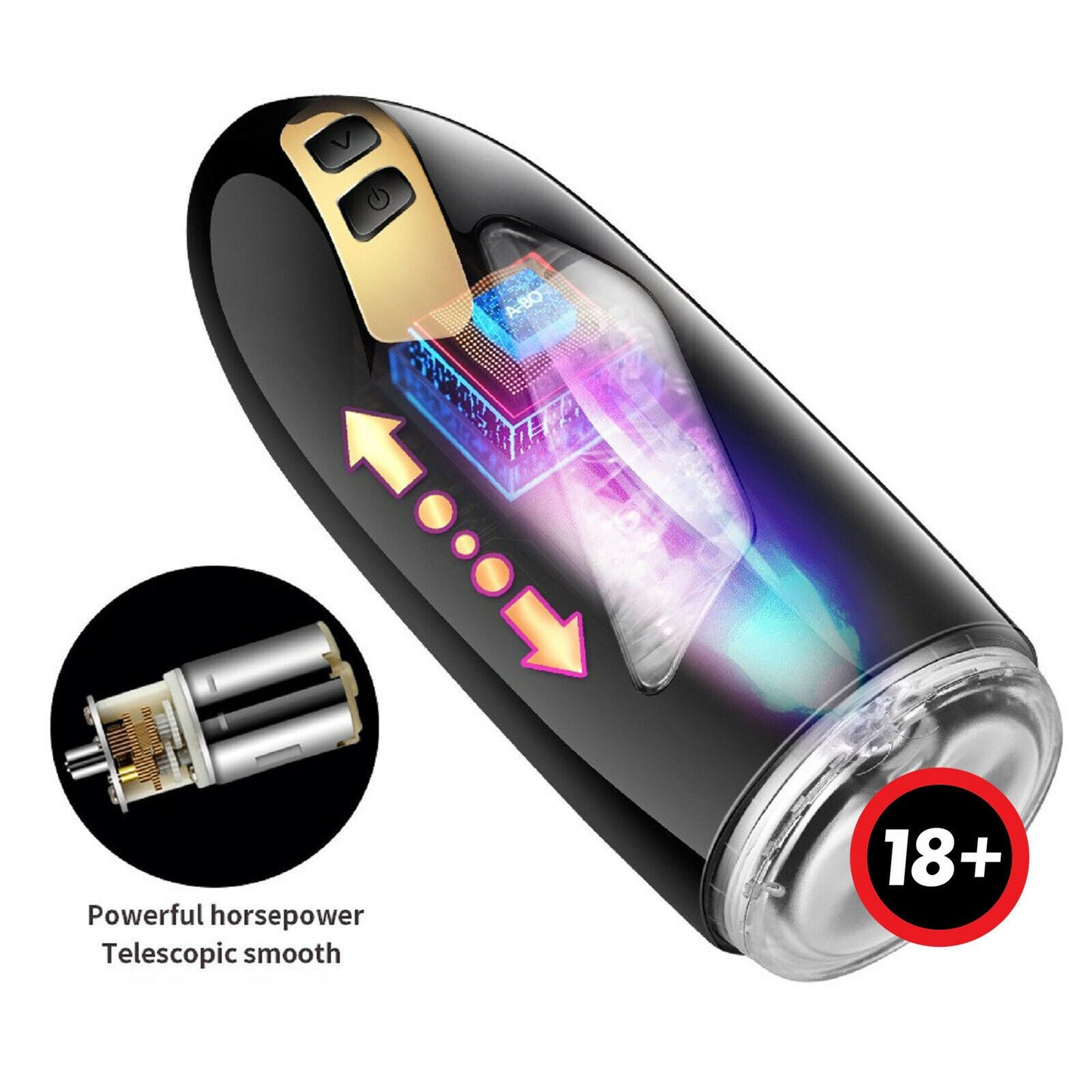Auto Male Masturbator Pussy Automatic Telescopic Hands Free Masturbation Sex Toy