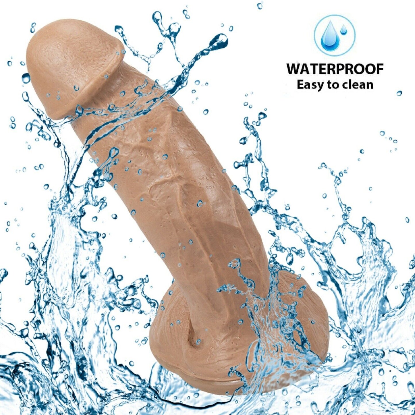 7.28" Realistic Dildo Dong Cock Penis Suction Cup Lifelike Soft Adult Sex Toy