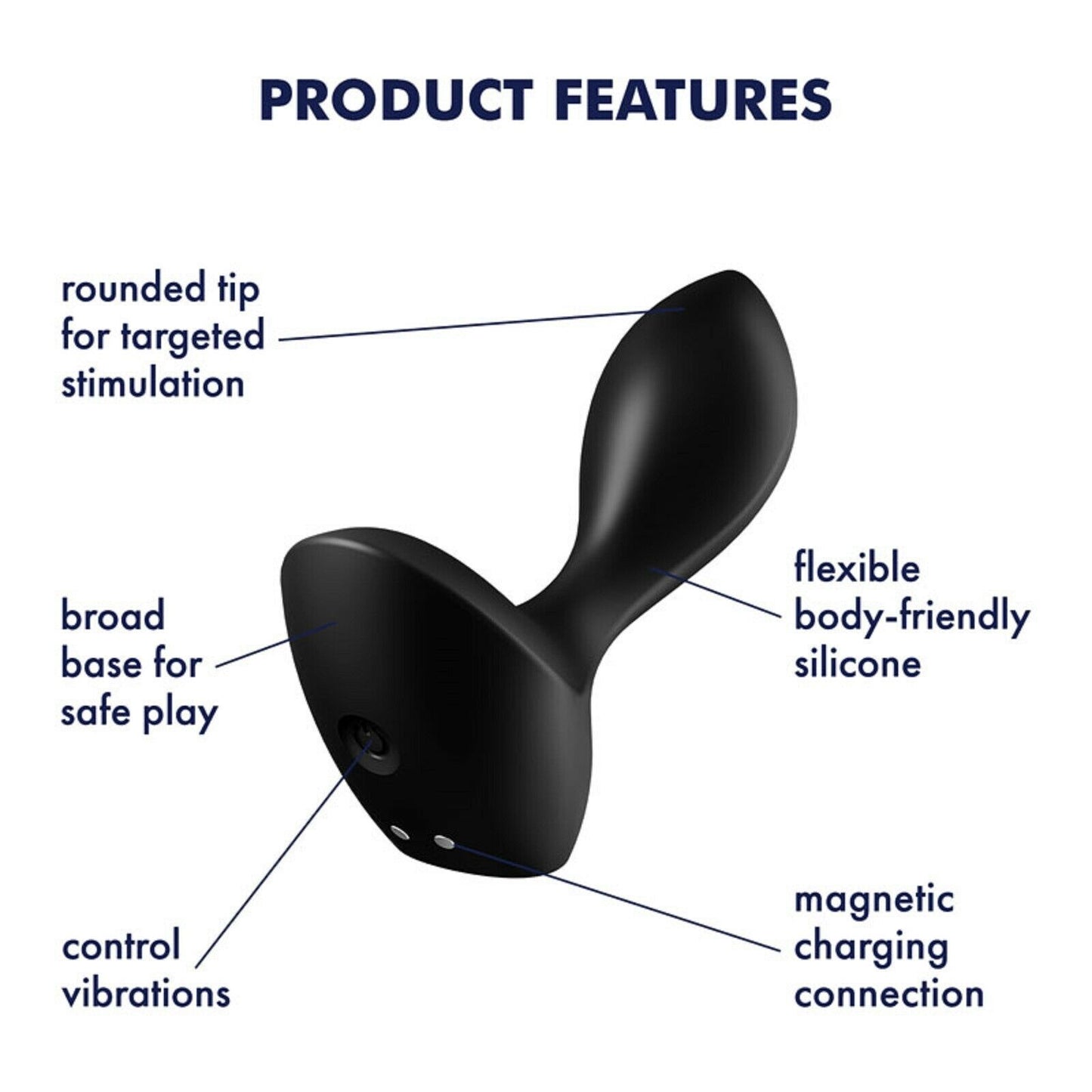 Satisfyer Anal Butt Plug Vibrator Prostate Massager Dildo USB Vibe Adult Sex Toy
