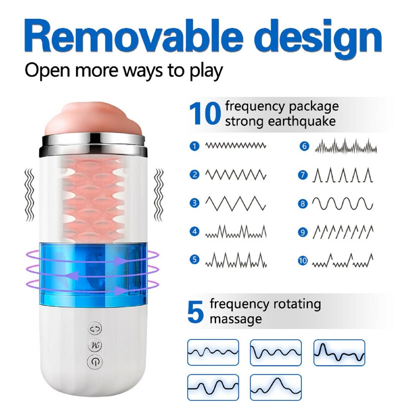 Male Masturbator Cup Auto Rotating Vibrating Masturbation Stroker Oral Sex Toy