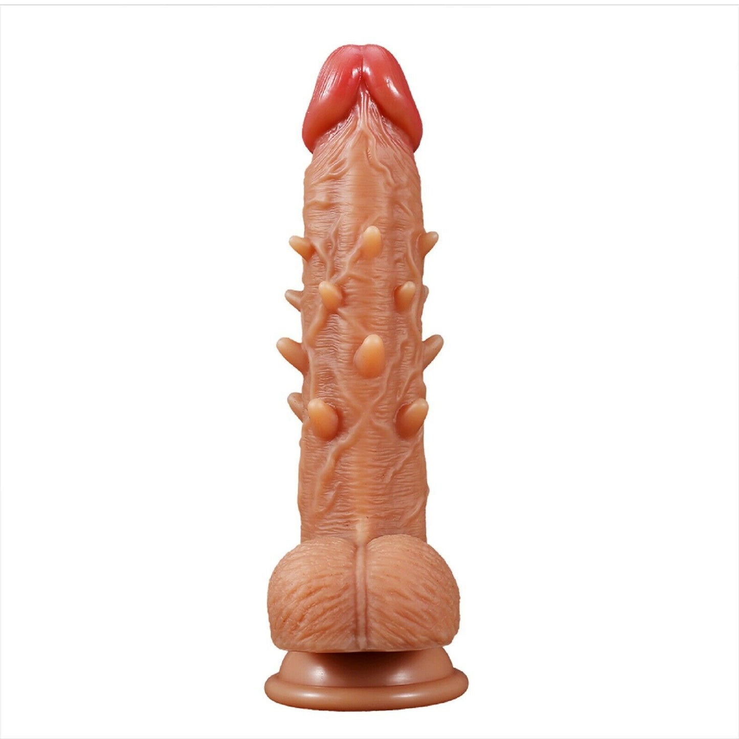 Realistic Dildo Dong Penis Cock Spiked Shaft Balls Viginal Anal Adult Sex Toy