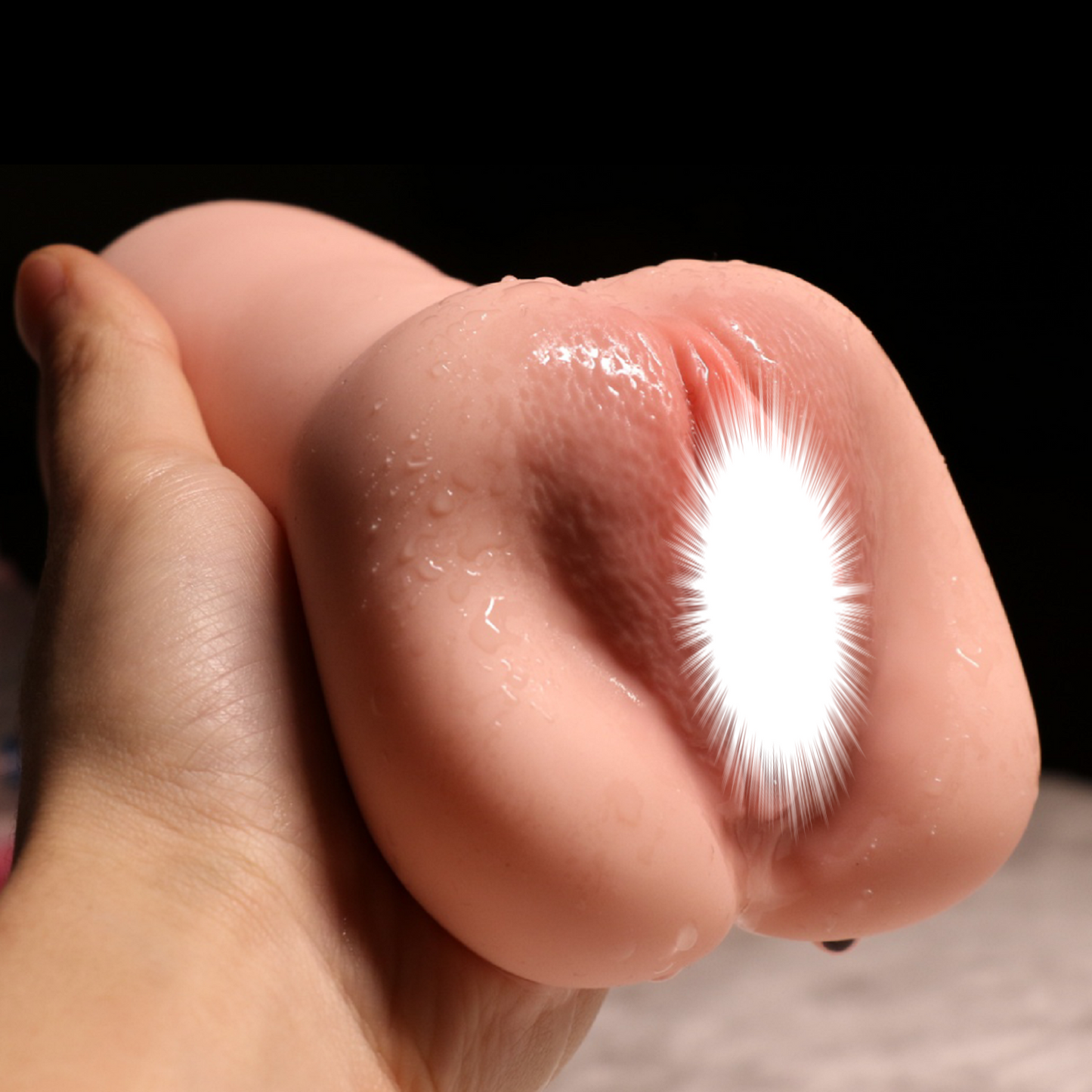 Male Masturbator Realistic Pocket Pussy Vagina Hand Held Stroker Sex Toy Cup NEW