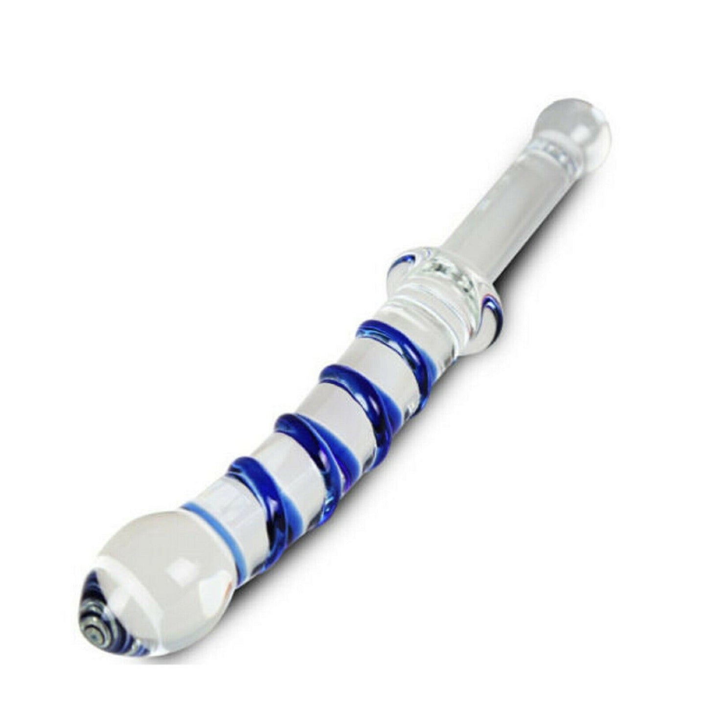 Glass Big Dildo Dong Handle Thruster Wand Large Anal Butt Plug Vaginal Sex Toy