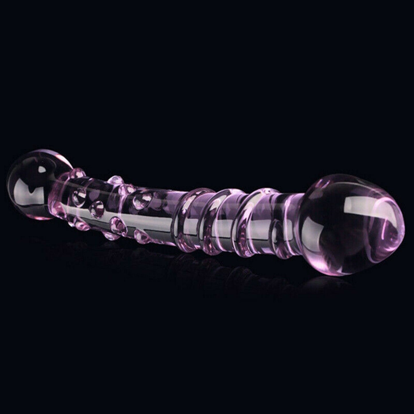 Double Ended Glass Anal Butt Plug G-Spot Dildo Dong Anal Beads Adult/Sex Toy NEW