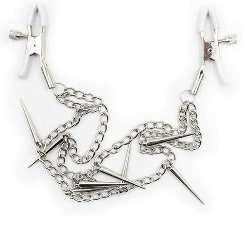 Fetish Fantasy Rock Hard Nipple Clamps Chain Clips Erotic BDSM Adult Sex Toy