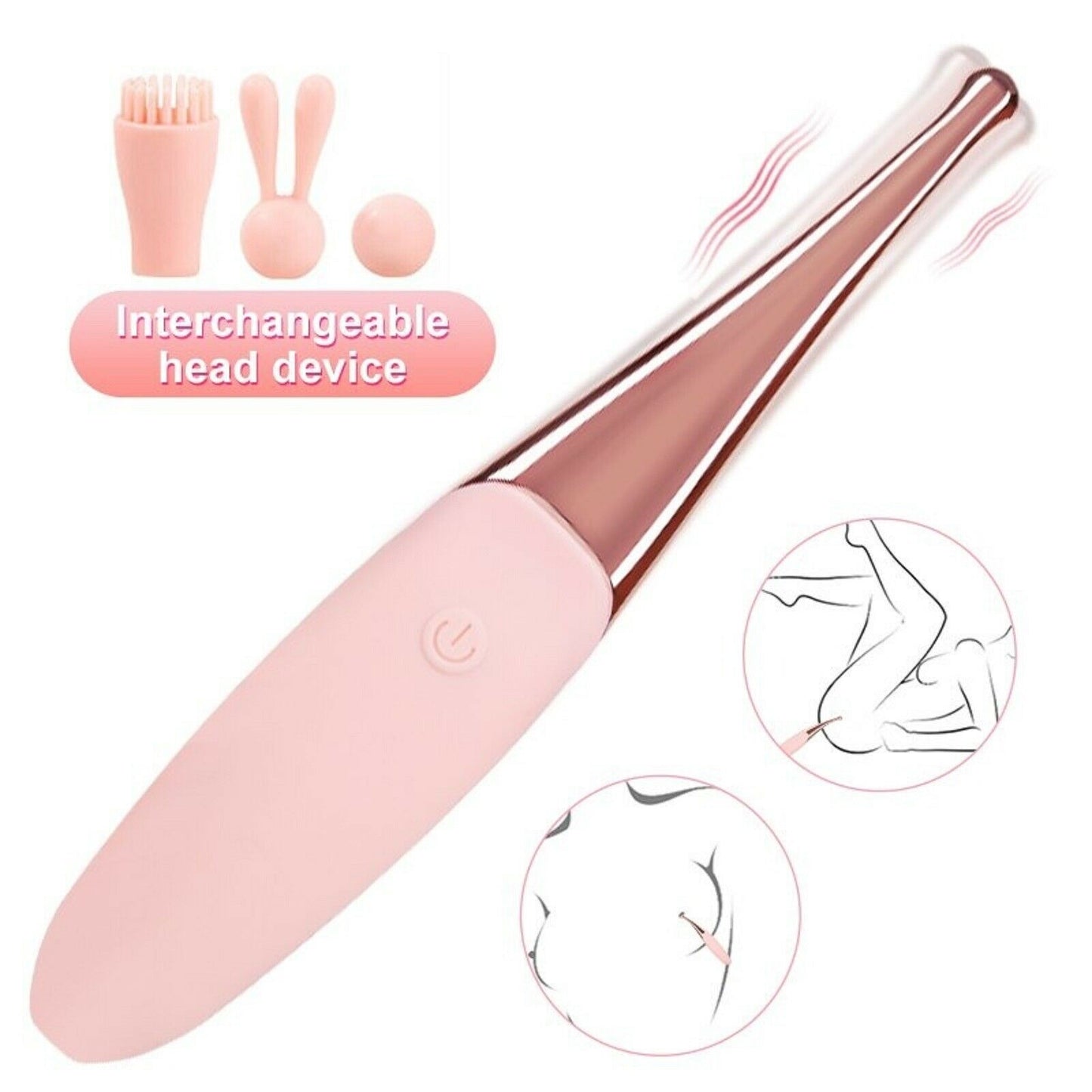 Vibrator Wand G-Spot Clitoral Stimulator Clit Massager Female Dildo USB Sex Toy