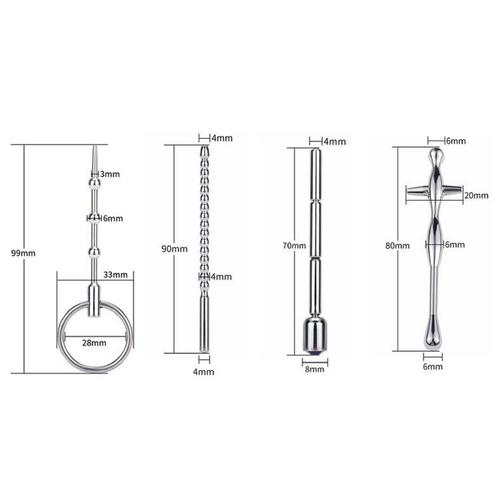 Urethral Sounding Metal Steel Penis Plug Sound Male Fetish Catheter Cock Sex Toy