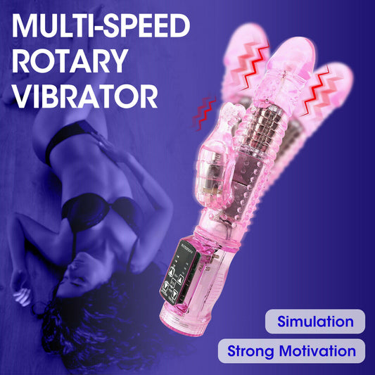 Large Rabbit Vibrator Rotating Dildo G Spot Clitoris Stimulator Clit Big Sex Toy