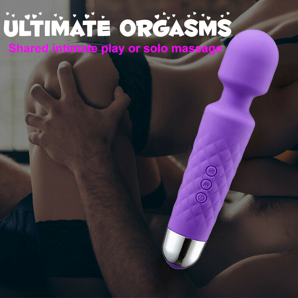 Rechargeable Dildo Magic Wand Vibrator Clit Stimulator Cordless Massager Sex Toy