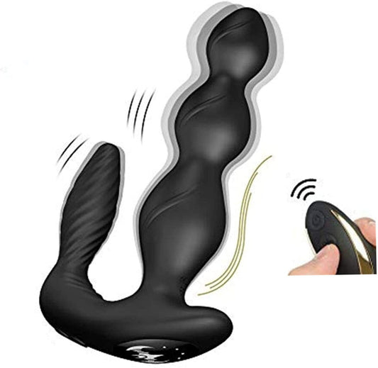 Vibrating Prostate Massager Remote Control Male Anal Butt Plug Vibrator Sex Toy