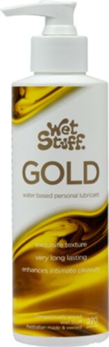 Wet Stuff GOLD Sex Personal Lubricant Pump Bottle Tube Sex Water Based Lube NEW