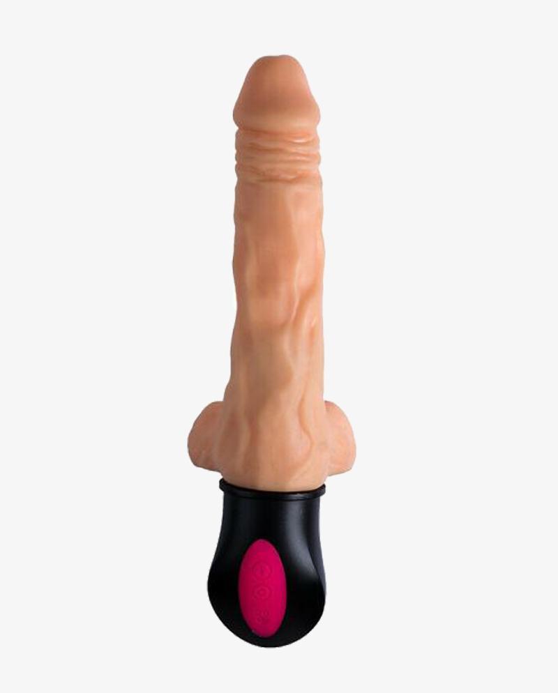 12 Modes Realistic Vibrator Dildo Heating Veined G Spot Rechargeable Sex Toy