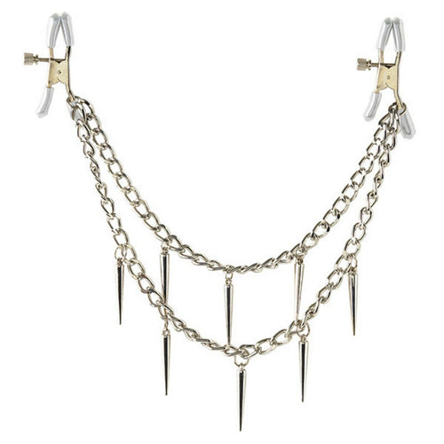 Fetish Fantasy Rock Hard Nipple Clamps Chain Clips Erotic BDSM Adult Sex Toy