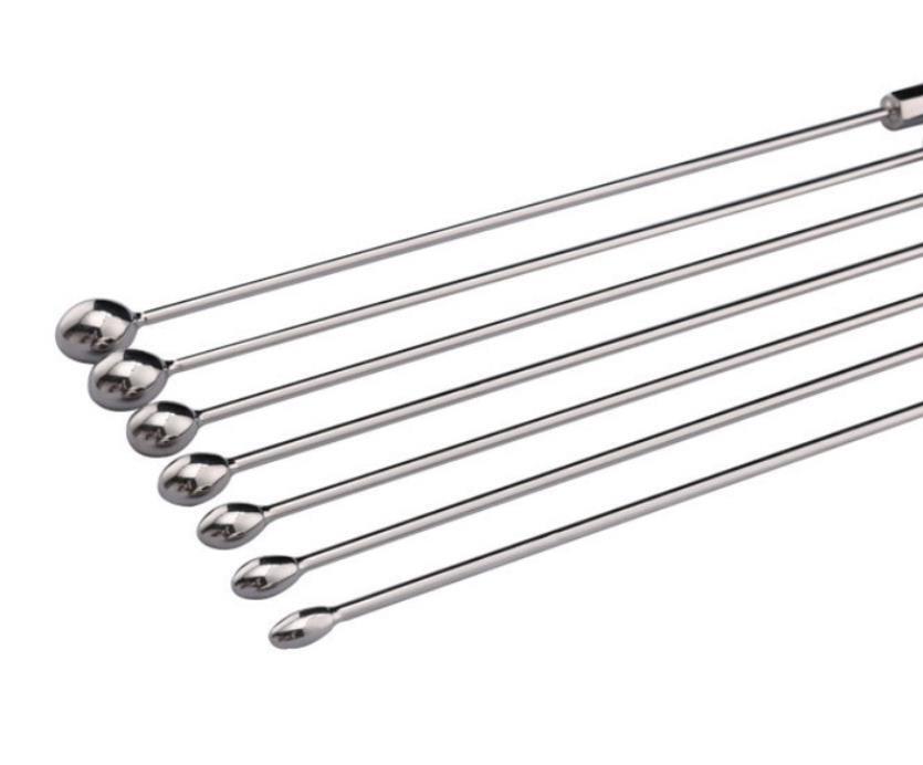Stainless Steel Urethral Penis Sound Dilator 7 Pcs Set Penis Plug Metal Sex Toy