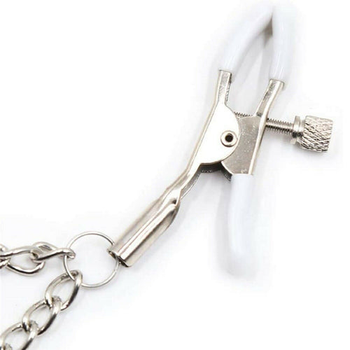 Fetish Fantasy Rock Hard Nipple Clamps Chain Clips Erotic BDSM Adult Sex Toy