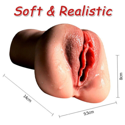 Male Masturbator Realistic Pocket Pussy Vagina Hand Held Stroker Sex Toy Cup NEW