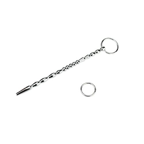 Thick Solid Urethral Sound Ribbed Penis Plug Cock Steel Catheter Rod Sex Toy NEW