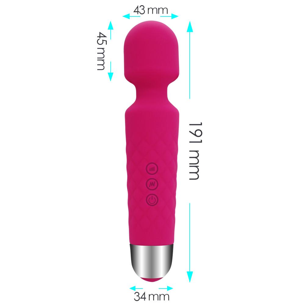Rechargeable Dildo Magic Wand Vibrator Clit Stimulator Cordless Massager Sex Toy