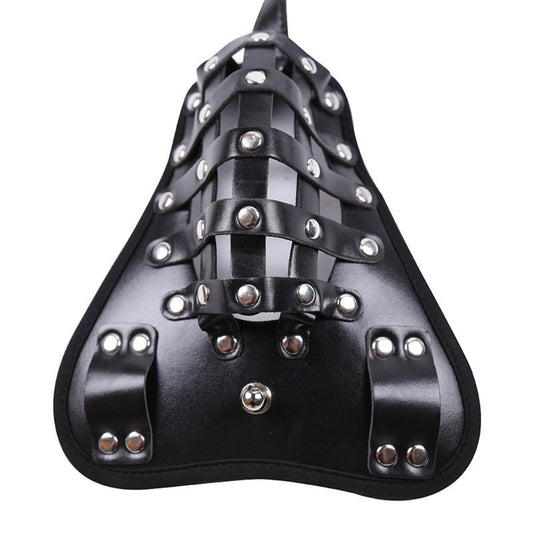 Male Chastity Cock Cage Belt Bondage BDSM G String Thong Faux Leather Sex Toy