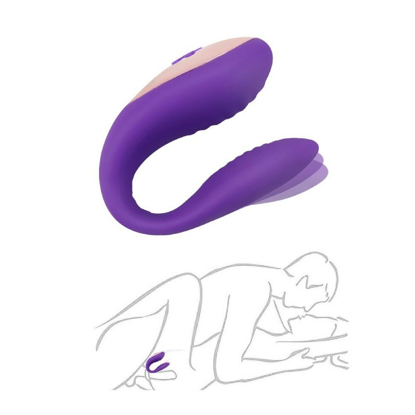 Couples Vibrator Vibe G-Spot Massager Wearable Clit Stimulator U Shape Sex Toy