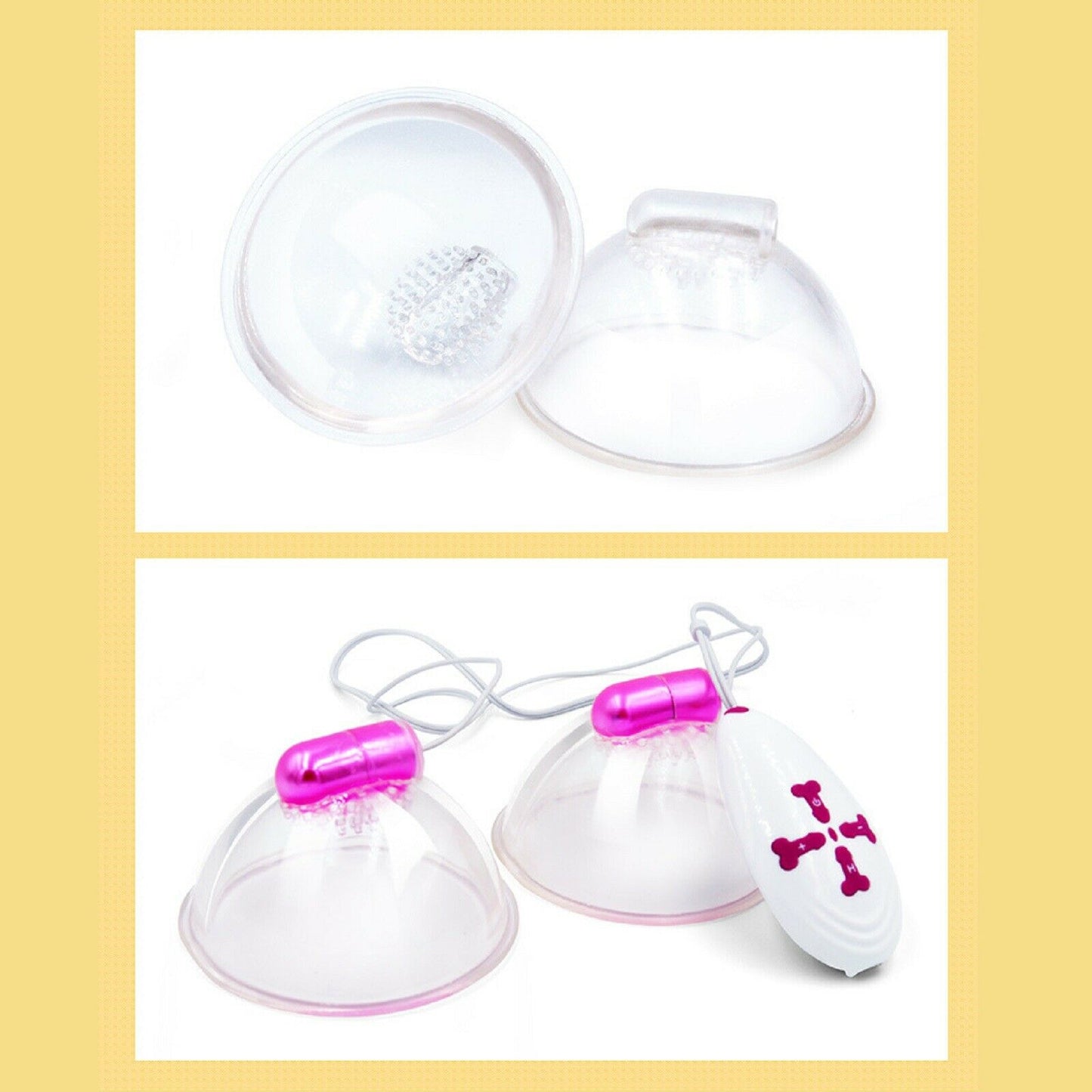 Vibrating Nipple Clamp Vibrator Suction Cup Breast Stimulator Female Sex Toy NEW