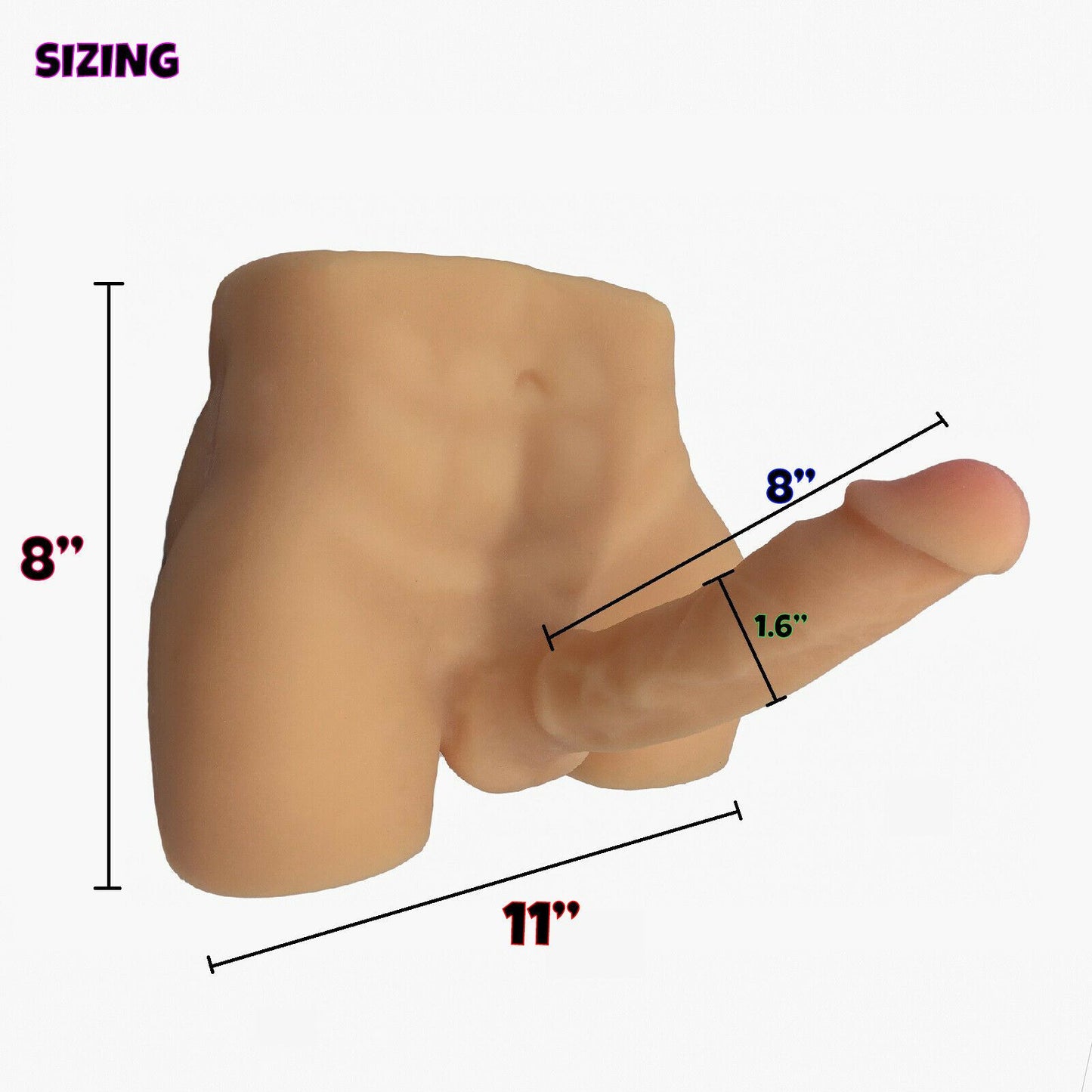 Male Sex Doll Realistic Ass Dong Cock Life-like Masturbator Dildo Gay Adult Toy