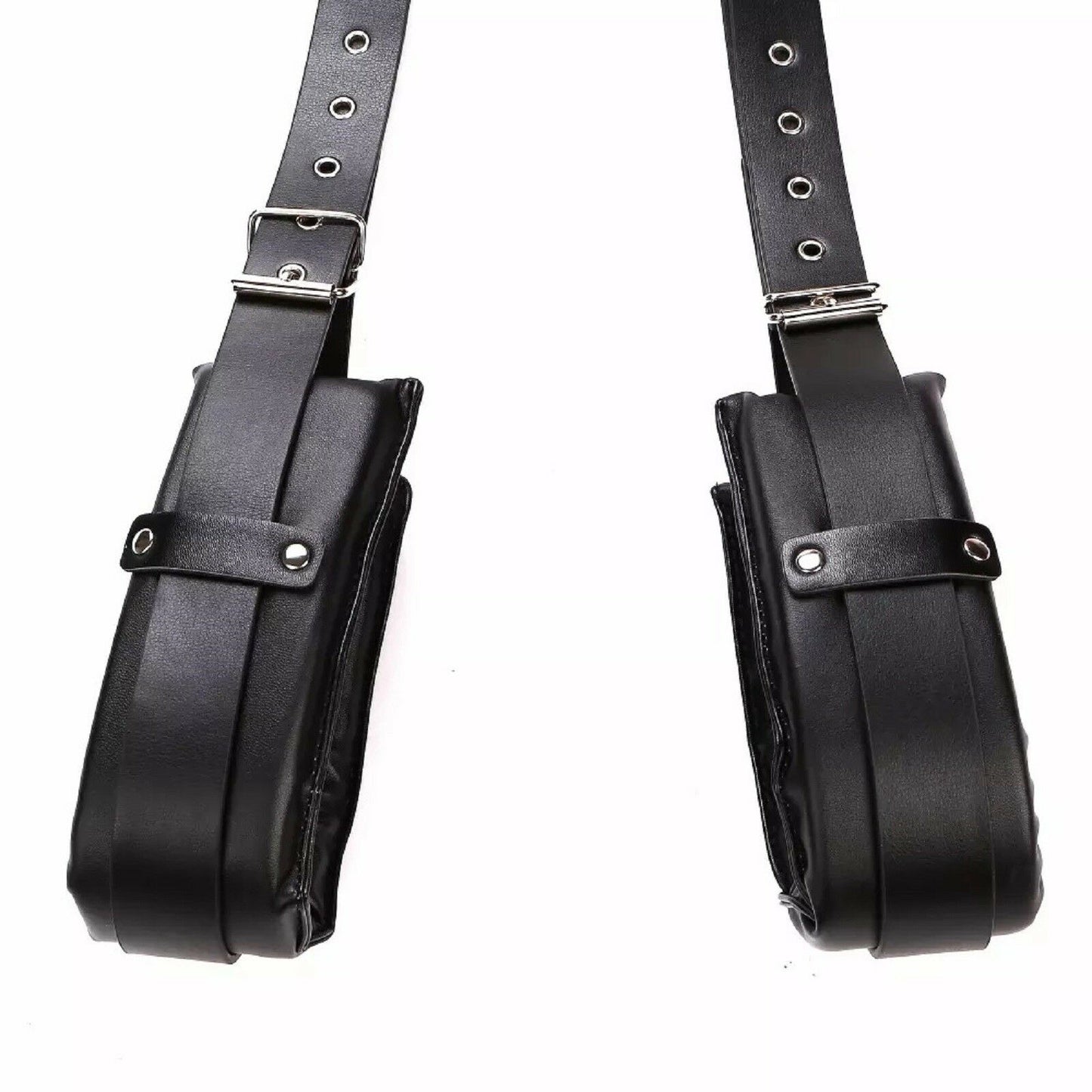 BDSM Fetish Set Bondage Restraint Neck Leg Open Strap PU Leather Adult Sex Toy