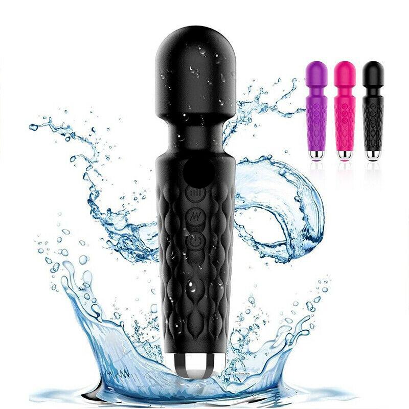 Rechargeable Dildo Magic Wand Vibrator Clit Stimulator Cordless Massager Sex Toy