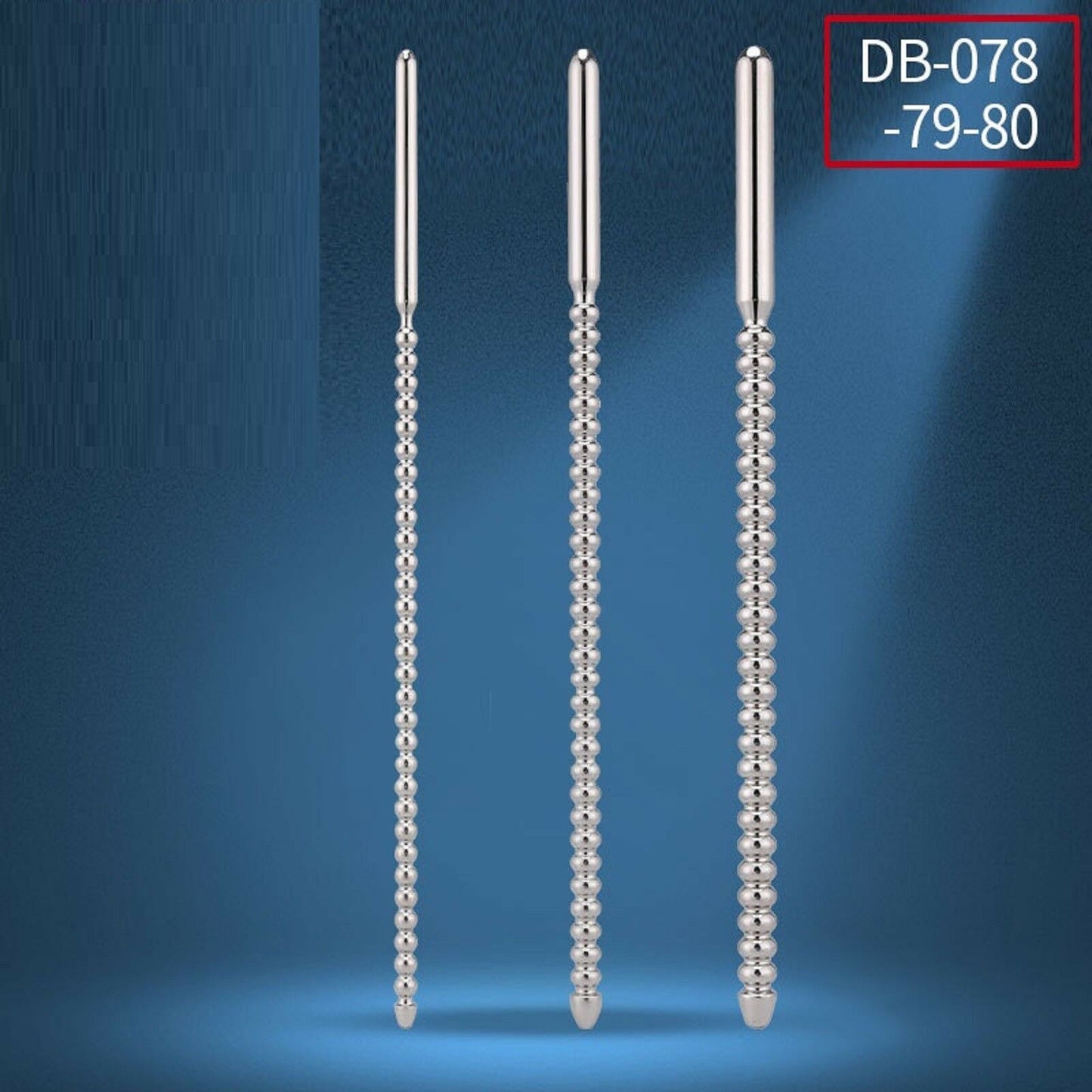 Stainless Steel Urethral Sound Ribbed Penis Plug Cock Catheter Rod Sex Toy NEW