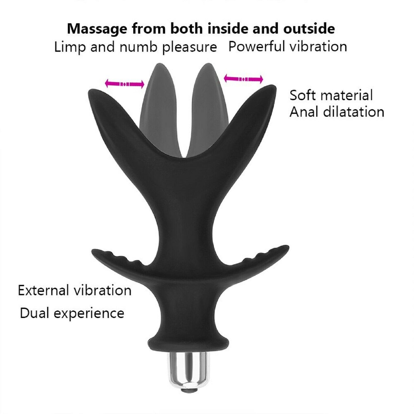 Large Prostate Massager Big Anal Expander Vibrator Dilator Butt Plug Sex Toy NEW
