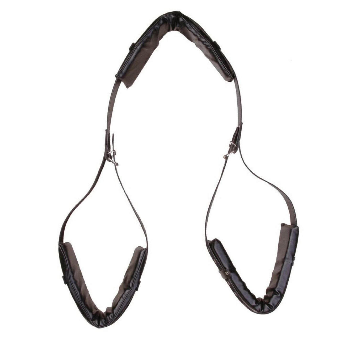 BDSM Fetish Set Bondage Restraint Neck Leg Open Strap PU Leather Adult Sex Toy