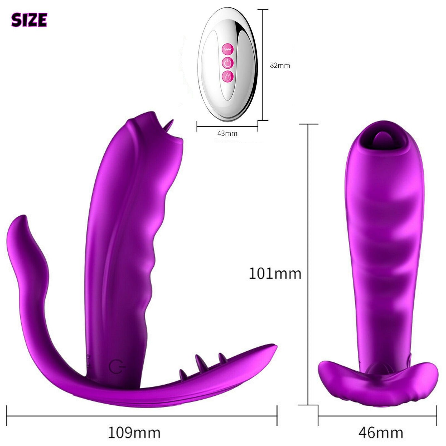 Remote Control Vibrator Wearable Dildo Clit Vibrating Panties USB Female Sex Toy