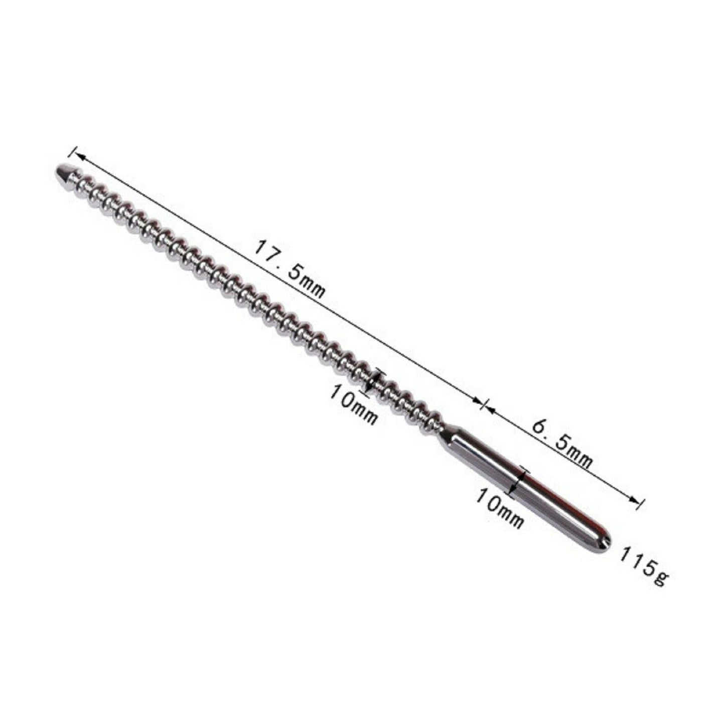 Stainless Steel Urethral Sound Ribbed Penis Plug Cock Catheter Rod Sex Toy NEW