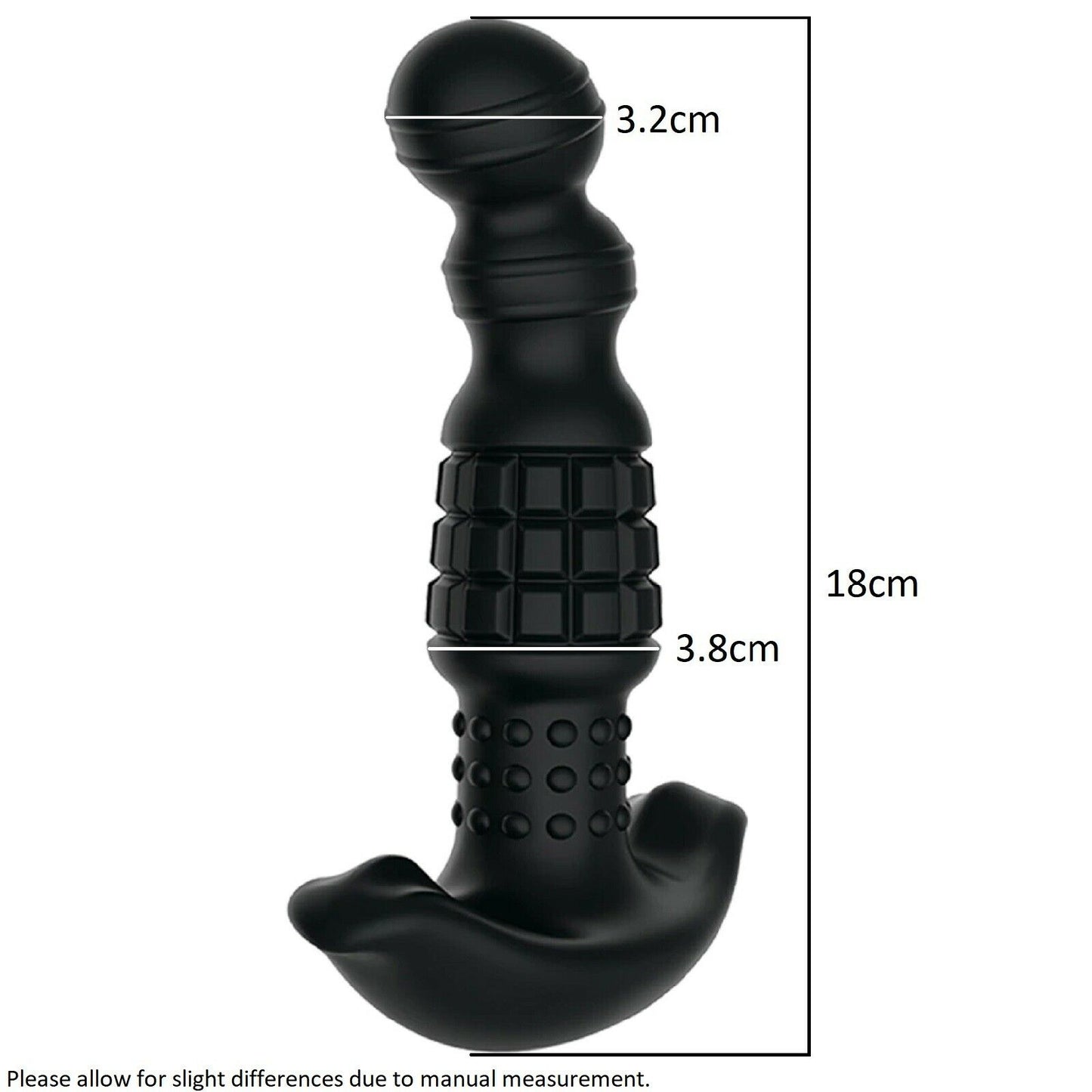Male Vibrating Prostate Massager Remote Large Anal Plug Vibrator Mens Sex Toy