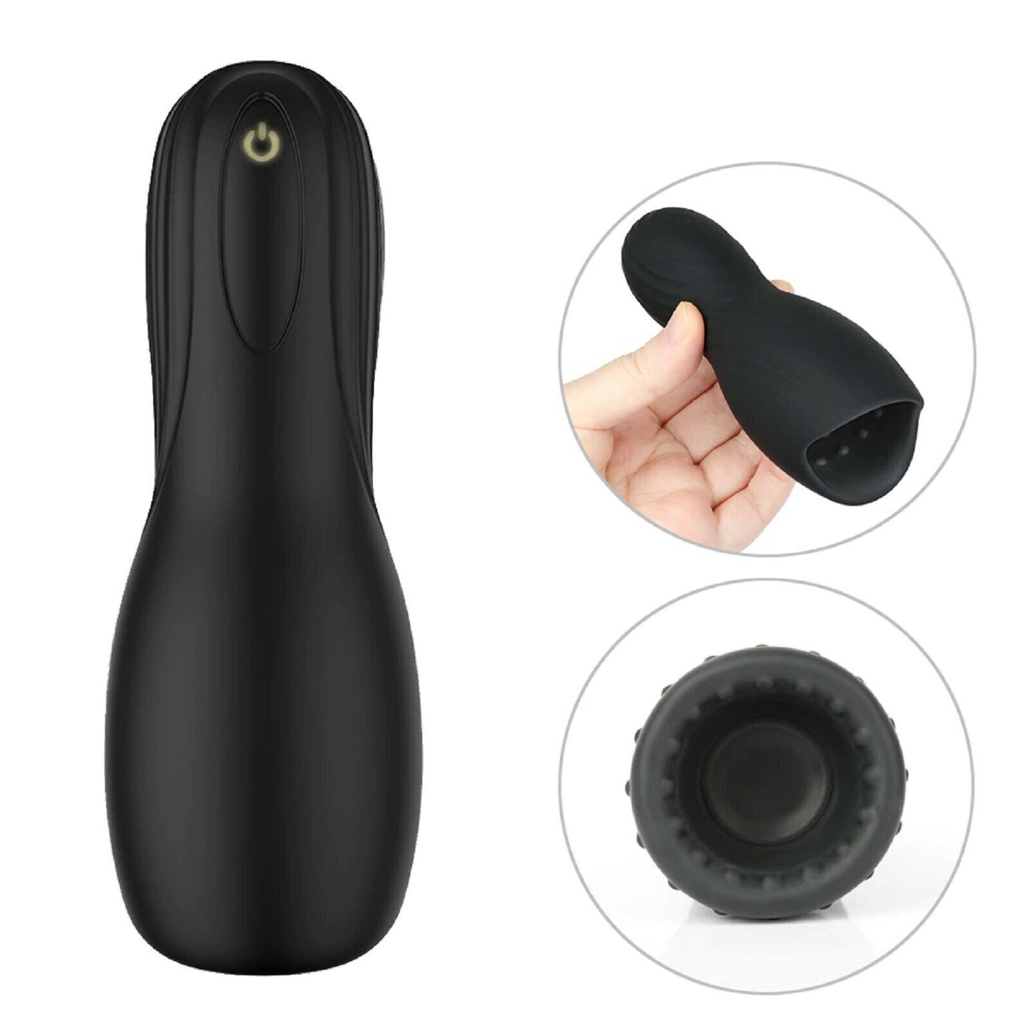 Vibrating Male Masturbator Stroker Rechargeable Penis Vibrator Trainer Sex Toy